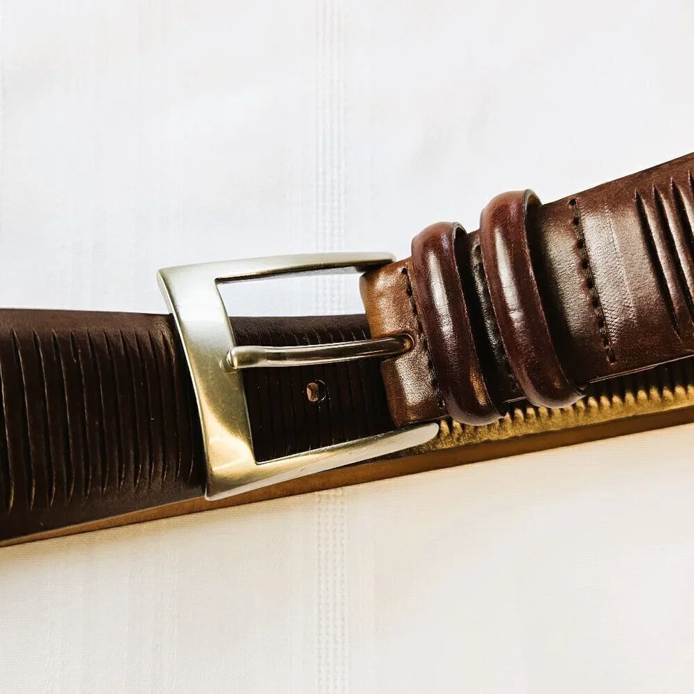 Claudio Orciani Handmade Italian Leather Versatile Brown Belt 2236 40